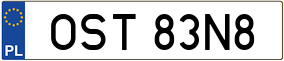 Trailer License Plate